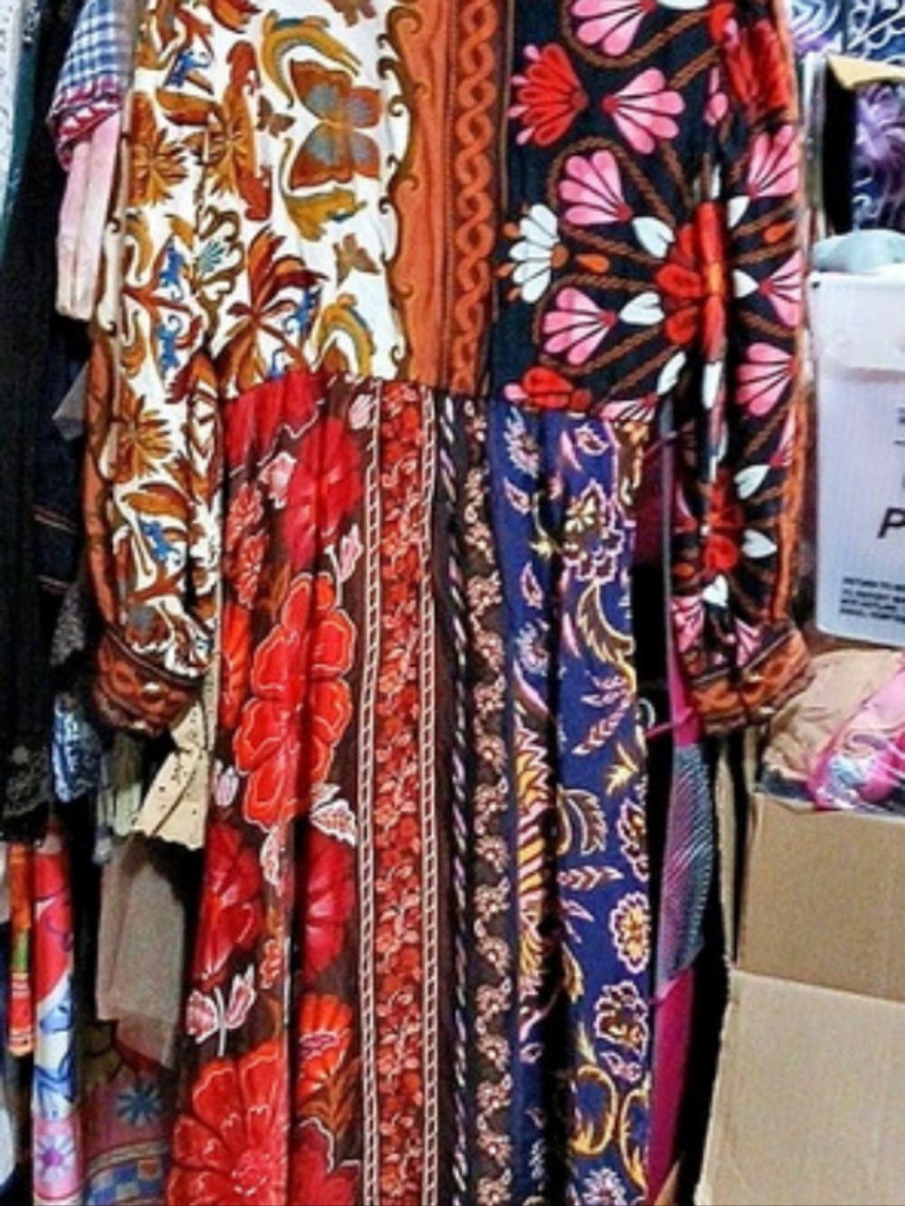 Farm Rio Miranda Mixed Printed Button Front Midi Dress - Picture 9 of 10